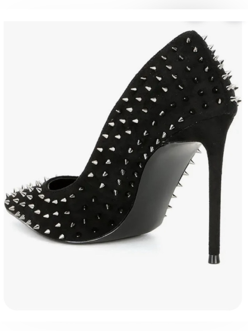NWT Steve Madden Daisie-S Black Studded BDSM Stiletto High Heel Pumps Sz 8